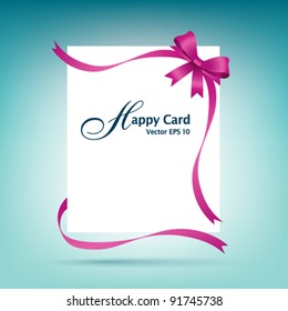 Happy white paper card vector illustration