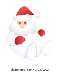 Happy White Santa Sitting