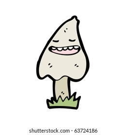 happy wild mushroom cartoon