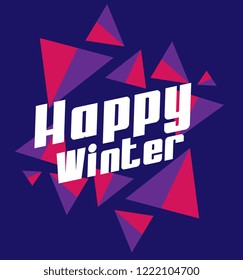 happy winter, beautiful greeting card background or banner with night party theme. design illustration