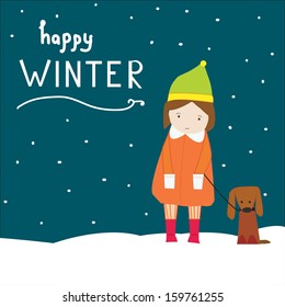 Happy winter card