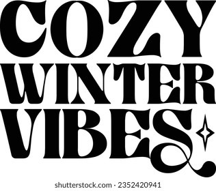 Happy Winter Days retro svg design and eps file