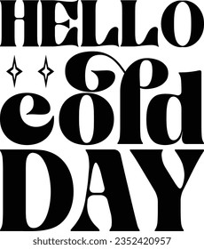 Happy Winter Days retro svg design and eps file