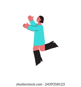 happy winter person pose winter