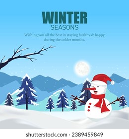 "Happy Winter Season" is a cheerful greeting that extends good wishes for the colder months, celebrating the beauty and festivities associated with winter.