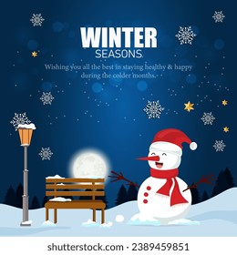 "Happy Winter Season" is a cheerful greeting that extends good wishes for the colder months, celebrating the beauty and festivities associated with winter.