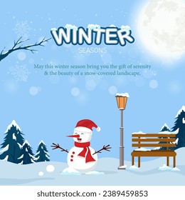 "Happy Winter Season" is a cheerful greeting that extends good wishes for the colder months, celebrating the beauty and festivities associated with winter.