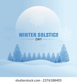 Happy Winter Solstice Day. Winter Solstice Day Creative Concept.