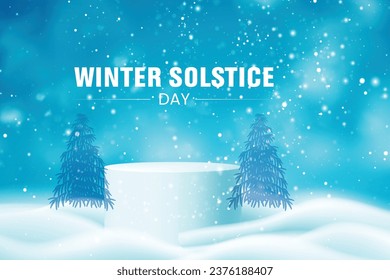 Happy Winter Solstice Day. Winter Solstice Day Creative Concept.