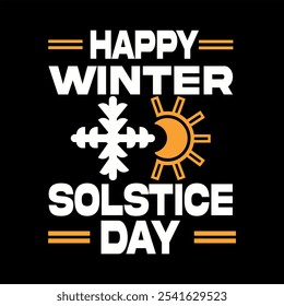 Happy winter solstice day t-shirt design