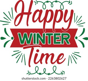 Happy Winter Time SVG Design