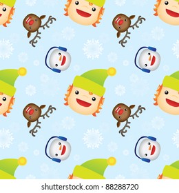 Happy Winter Vector Pattern