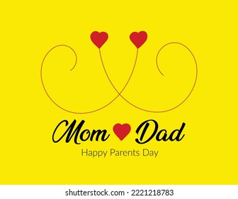 Happy wishing days with hearts and amazing sign 