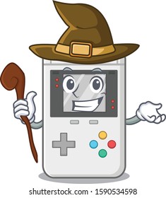 Happy Witch handheld game Scroll cartoon character design