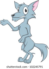 Happy Wolf Cartoon