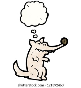 happy wolf cartoon