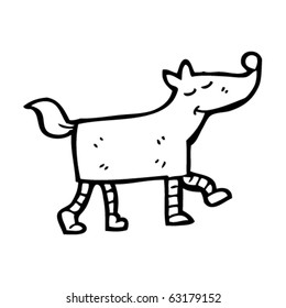 happy wolf cartoon