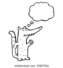 happy wolf cartoon