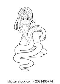 Happy woman cartoon doodle young girl teenage, beautiful cute girls hand drawn, isolated on white background vector illustration