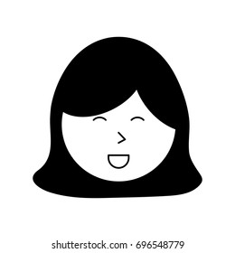 happy woman cartoon  icon image 