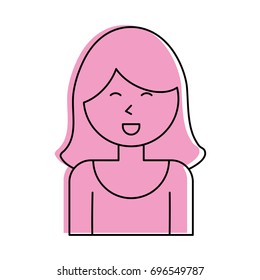 happy woman cartoon  icon image 
