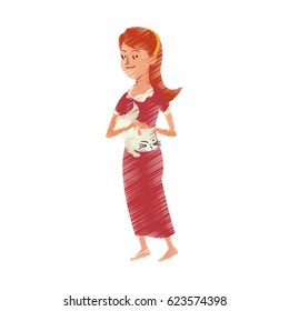 happy woman with closed eyes icon image 