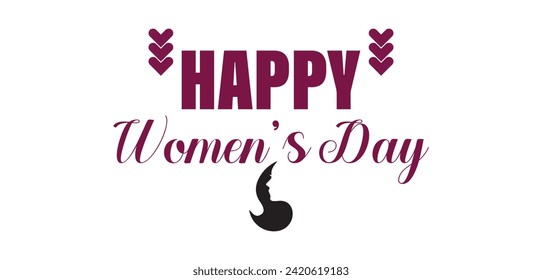 Happy Woman Day Stylish Text Design