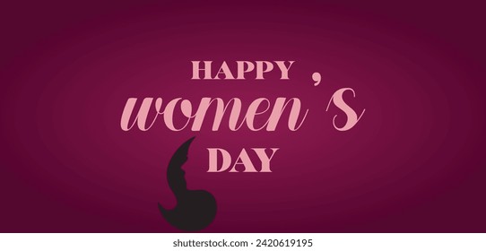 Happy Woman Day Stylish Text Design