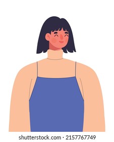 happy woman design over white