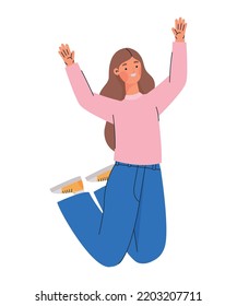 happy woman design over white