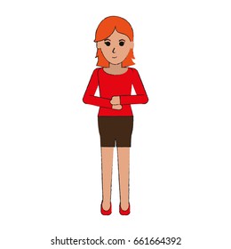 happy woman dressed in professional outfit icon image 