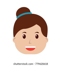 happy woman head icon image 