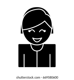 happy woman icon