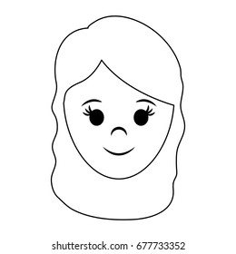 happy woman with long hair icon image 