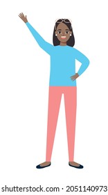 happy woman standing icon