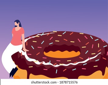 チョコレート 食べる 女 のイラスト素材 画像 ベクター画像 Shutterstock