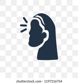 Happy Woman vector icon isolated on transparent background, Happy Woman transparency concept can be used web and mobile
