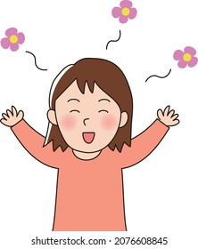 Happy woman who is overjoyed