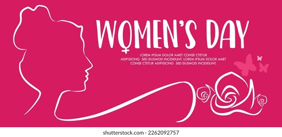 happy woman's day 8 march banner template and  woman day background design for social media design 
