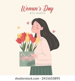 Happy Woman's Day 8 March Vector Illustration EPS10