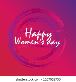 happy woman's day, beautiful greeting card background or banner with circle theme. design illustration - Vector