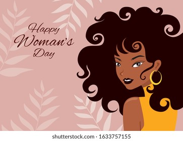 Happy Woman's Day Greeting Vector Illustration
