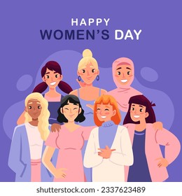 Happy Woman's Day social Media Post Template 