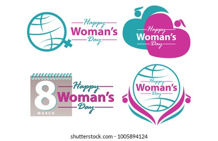 Happy Woman's Day Template Set