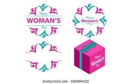Happy Woman's Day Template Set