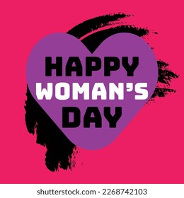 Happy woman's day vector design. International woman's day post design for social media. Celebrating the Resilience and Empowerment of Women on International Women's Day.