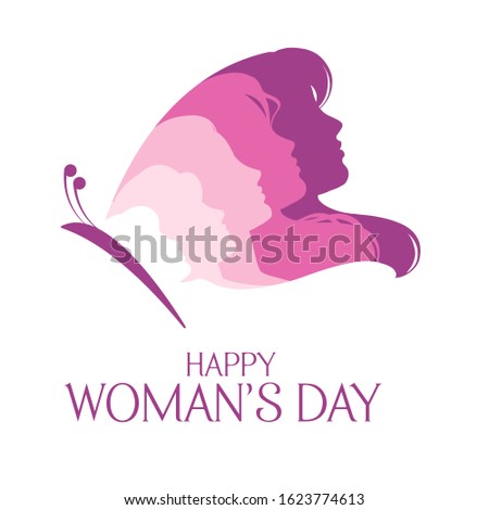Happy Woman's Day vector logo