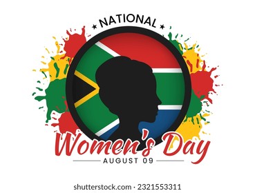 Happy Women Africa Day Celebration Vector Illustration with Ethnic Black Woman and African Flag in Flat Cartoon Hand Drawn Landing Page Templates