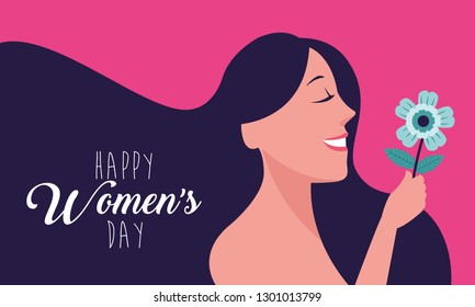 Happy women day card