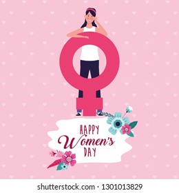 Happy women day card